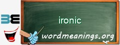 WordMeaning blackboard for ironic
